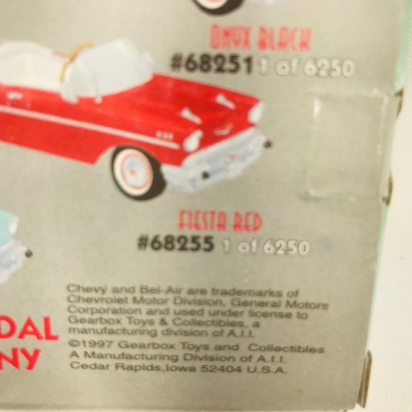 Gearbox 1997 Vintage 1957 Chevy Bel Air Convertible Serial #05362 Pedal Car New - Picture 7 of 10